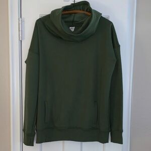 Zyia Active hooded sweatshirt with front slit pockets & thumb slits on sleeves